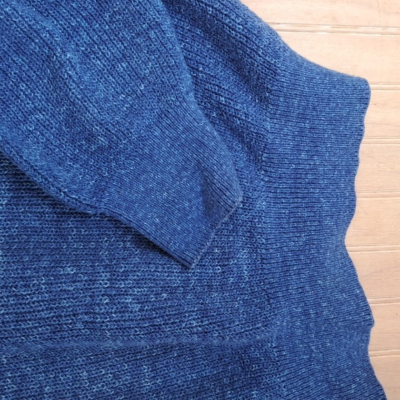 Vintage RedHead Blue 100% Cotton Knit Henley Sweater Made in USA Outdoor Classic - Picture 2 of 10